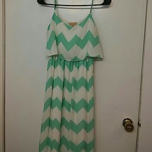 Takara mint green and white striped dress.